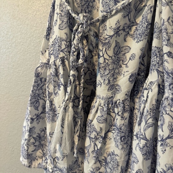 Cynthia Rowley Blue and White Floral Mini Dress Small - Picture 10 of 12